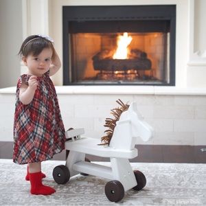 BabyGap | Plaid Pleated Holiday Dress with Flutter Sleeves